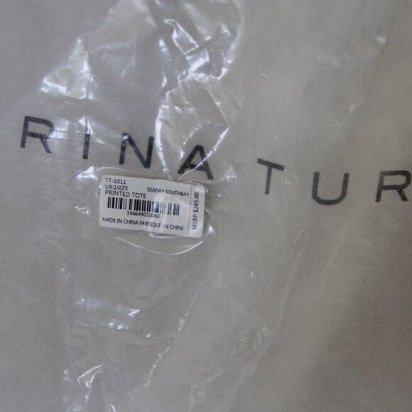 Trina Turk SEABAY SOUTHBAY LARGE TOTE BAG * Brand New with Tag Turquoise - Picture 3 of 3